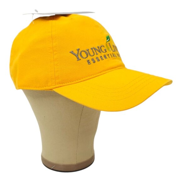 Young Living Essential Oils Tuck Strap Cap Washed Chino Twill Gold Baseball Hat - Picture 3 of 13